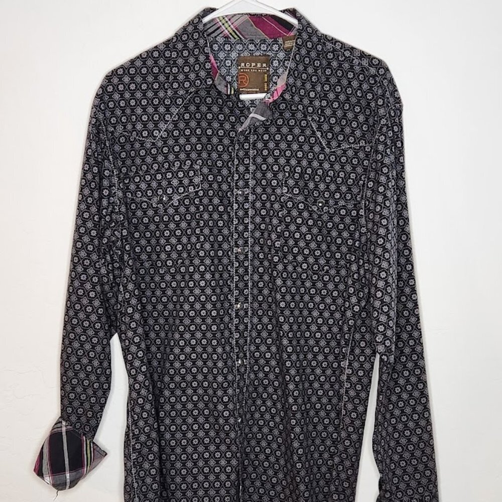 Roper Men's Western Dress Shirt Size Large